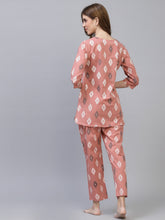 Stylum Women's Ikat Print Rayon Night Suit Set (BLUSHIKAT) Thumbnail