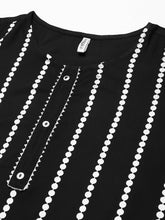 Stylum Women's  Printed Rayon Straight Kurta Sharara Dupatta Set (BlackSharara) Thumbnail