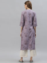 Stylum Women's Floral Printed Rayon Straight Kurta (DOLLYIRIS) Thumbnail
