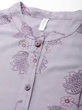 Stylum Women's Floral Printed Rayon Straight Kurta (DOLLYIRIS) Thumbnail