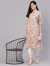 Stylum Women's Floral Printed A-Line Kurta (JIOBEIGE) Thumbnail