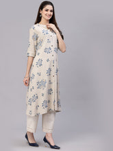 Stylum Women's Floral Printed A-Line Kurta (JIOGREY) Thumbnail