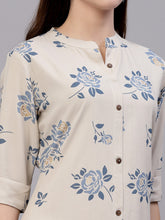 Stylum Women's Floral Printed A-Line Kurta (JIOGREY) Thumbnail