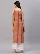 Stylum Women's Rust Printed Cotton Kurta (JOLACOLOR) Thumbnail