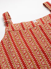 Stylum Women's Rust Printed Cotton Kurta (JOLACOLOR) Thumbnail
