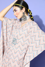 Stylum Women's Stripes Printed Cotton Kaftan Kurta  (KAFT4TIPSY) Thumbnail