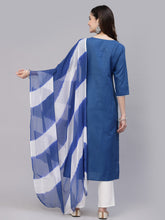 Stylum Women's Embroidered Cotton Blend Straight Kurta Pant Dupatta Set (KPDALTOZ) Thumbnail