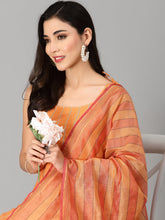 Stylum Women's Striped Cotton Blend Straight Kurta Pant Dupatta Set (KPDKNOT) Thumbnail