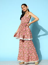 Stylum Women's Floral Printed Cotton Kurta Sharara with Dupatta (KSDNAIROBI) Thumbnail