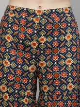 Stylum Women's Printed Rayon Kurta Sharara Dupatta Set (KSDNAVYBIBA) Thumbnail