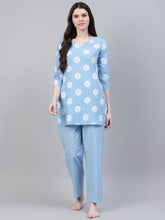 Stylum Women's Printed Cotton Night Suit Set (NIST0012) Thumbnail