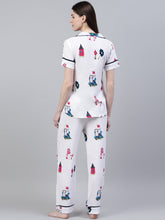 Stylum Women's Abstract Print Rayon Night Suit Set (NIST0015) Thumbnail
