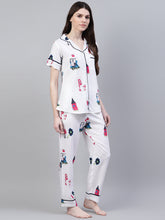 Stylum Women's Abstract Print Rayon Night Suit Set (NIST0015) Thumbnail