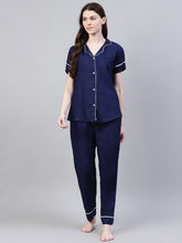 Stylum Women's Solid Rayon Plus Size Night Suit Set (NIST003) Thumbnail