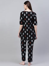 Stylum Women's Ikat Print Cotton Plus Size Night Suit Set (NIST004) Thumbnail
