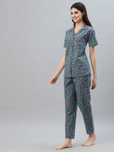Stylum Women's Printed Cotton Night Suit Set (NISTMELON) Thumbnail