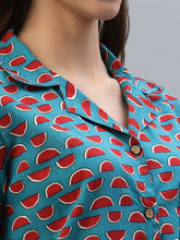 Stylum Women's Printed Cotton Night Suit Set (NISTMELON) Thumbnail