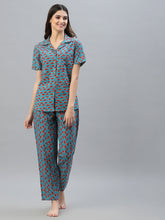 Stylum Women's Printed Cotton Night Suit Set (NISTMELON) Thumbnail