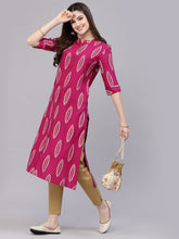 Stylum Women's Block Printed Rayon A-Line Kurta (NOMIGEM) Thumbnail