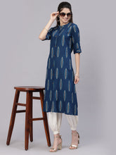 Stylum Women's Block Printed Rayon A-Line Kurta (NOMITEAL) Thumbnail