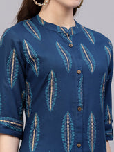 Stylum Women's Block Printed Rayon A-Line Kurta (NOMITEAL) Thumbnail