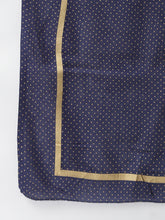 Stylum Women's Gold Print Rayon Flared Kurta Dupatta Set (Navytrianglekdset) Thumbnail