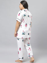 Stylum Women's Animal Print Rayon Plus Size Night Suit Set (Nist0015) Thumbnail