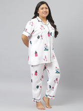 Stylum Women's Animal Print Rayon Plus Size Night Suit Set (Nist0015) Thumbnail