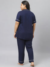 Stylum Women's Solid Rayon Plus Size Night Suit Set (NIST003) Thumbnail