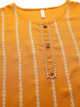 Stylum Women's Printed Rayon Straight Kurta Sharara Dupatta Set (ORANGESHARARASET) Thumbnail