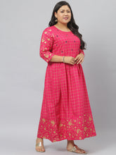 Stylum Women's Printed Rayon Flared Kurta (PankhuriPinkkurta) Thumbnail