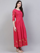 Stylum Women's Embroidered Rayon Flared Kurta Dupatta Set (Pinkpankhkdset) Thumbnail