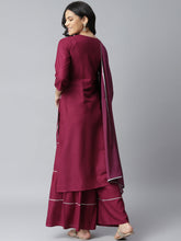 Stylum Women Embellished Rayon Straight Kurta Sharara Set (Puppleshararaset) Thumbnail