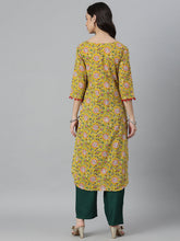 Stylum Women's Kalamkari Printed Cotton Straight Kurta (REDTASSEL) Thumbnail