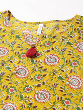 Stylum Women's Kalamkari Printed Cotton Straight Kurta (REDTASSEL) Thumbnail