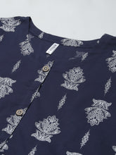 Stylum Women's Blue Floral Print Cambric Ethnic Dress (RUBYNAVY) Thumbnail