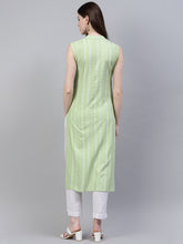 Stylum Women's Striped Rayon Straight Kurta (Solopista) Thumbnail