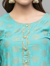 Stylum Women's Gold Printed Rayon Straight Kurta (TORUTURQ) Thumbnail