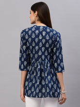 Stylum Women's Printed Cotton Top (ZUCCIBLUE) Thumbnail